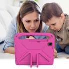 For Samsung Galaxy Tab S6 T860 Handle EVA Shockproof Tablet Case with Holder(Rose Red) - 6