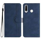 Heart Pattern Skin Feel Leather Phone Case For Huawei P30 Lite/nova 4e/Honor 20S Russia Version/20 lite Russia Version(Royal Blue) - 1