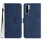 For Huawei P30 Pro Heart Pattern Skin Feel Leather Phone Case(Royal Blue) - 1