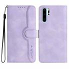 For Huawei P30 Pro Heart Pattern Skin Feel Leather Phone Case(Purple) - 1
