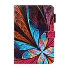 For iPad Pro 9.7 Cross Texture Painted Horizontal  Leather Case with Sleep / Wake-up Function & Card Slot & Holder & Wallet(Colorful Flower) - 2
