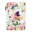 For iPad Pro 9.7 Cross Texture Painted Horizontal  Leather Case with Sleep / Wake-up Function & Card Slot & Holder & Wallet(White Peony Flower) - 3