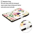 For iPad Pro 9.7 Cross Texture Painted Horizontal  Leather Case with Sleep / Wake-up Function & Card Slot & Holder & Wallet(White Peony Flower) - 6
