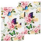 For Nokia Lumia 720 Cross Texture Painted Horizontal  Leather Case with Sleep / Wake-up Function & Card Slot & Holder & Wallet(White Peony Flower) - 1