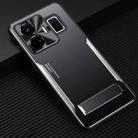 For Realme GT Neo5 Blade Series TPU + Titanium Alloy Phone Case with Holder(Black Silver) - 1