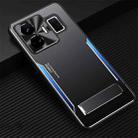 For Realme GT Neo5 Blade Series TPU + Titanium Alloy Phone Case with Holder(Black Blue) - 1