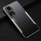 For OPPO A1 Pro / A98 Blade Series TPU + Titanium Alloy Phone Case(Black Silver) - 1