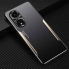 For OPPO A1 Pro / A98 Blade Series TPU + Titanium Alloy Phone Case(Black Gold) - 1