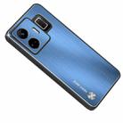 For Realme GT Neo 5 Metal Brushed Texture Shockproof Phone Case(Blue) - 1