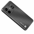 For Realme GT Neo 5 Metal Brushed Texture Shockproof Phone Case(Black) - 1