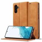 For Samsung Galaxy A34 5G LC.IMEEKE Strong Magnetism Ultra-thin Matte Leather Phone Case(Brown) - 1