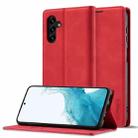 For Samsung Galaxy A34 5G LC.IMEEKE Strong Magnetism Ultra-thin Matte Leather Phone Case(Red) - 1