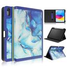 For iPad 10th Gen 10.9 2022 Marble Pattern Stitching Leather Tablet Case(Blue) - 1
