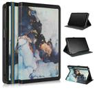 For 10 inch Marble Pattern Stitching Leather Tablet Case(Black) - 1