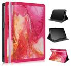 For 10 inch Marble Pattern Stitching Leather Tablet Case(Pink) - 1