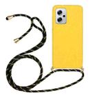 For Xiaomi Redmi Note 11 Pro+ 5G Wheat Straw Material + TPU Phone Case with Lanyard(Yellow) - 1