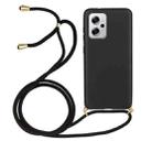 For Xiaomi Redmi Note 11 Pro+ 5G Wheat Straw Material + TPU Phone Case with Lanyard(Black) - 1