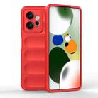 For Xiaomi Redmi Note 12 4G Global Magic Shield TPU + Flannel Phone Case(Red) - 1