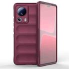 For Xiaomi 13 Lite Magic Shield TPU + Flannel Phone Case(Wine Red) - 1