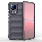 For Xiaomi 13 Lite Magic Shield TPU + Flannel Phone Case(Dark Grey) - 1