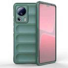 For Xiaomi 13 Lite Magic Shield TPU + Flannel Phone Case(Dark Green) - 1