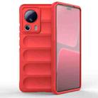 For Xiaomi 13 Lite Magic Shield TPU + Flannel Phone Case(Red) - 1