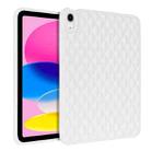 For iPad 9.7 2018 / 2017 Rhombic TPU Tablet Case(White) - 1