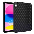 For iPad 10th Gen 10.9 2022 Rhombic TPU Tablet Case(Black) - 1