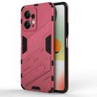 For Xiaomi Redmi Note 12 4G Global Punk Armor 2 in 1 PC + TPU Shockproof Phone Case with Holder(Rose Red) - 1