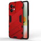 For Xiaomi Redmi Note 12 4G Global Punk Armor 2 in 1 PC + TPU Shockproof Phone Case with Holder(Red) - 1