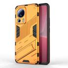 For Xiaomi 13 Lite Punk Armor 2 in 1 PC + TPU Shockproof Phone Case with Holder(Orange) - 1