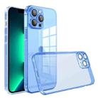 For iPhone 14 Straight Edge Shockproof Anti-skid TPU Phone Case(Blue) - 1