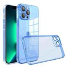 For iPhone 13 mini Straight Edge Shockproof Anti-skid TPU Phone Case(Blue) - 1