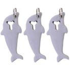3pcs 2 in 1 Phone Tablet Card Removal Needle Dolphin Shape Card Opening Needle Cover(Grey) - 1