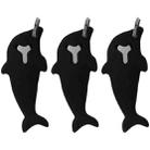 3pcs 2 in 1 Phone Tablet Card Removal Needle Dolphin Shape Card Opening Needle Cover(Black) - 1