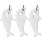 3pcs 2 in 1 Phone Tablet Card Removal Needle Dolphin Shape Card Opening Needle Cover(White) - 1