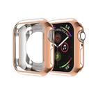 For Apple Watch Series 5 & 4 40mm Plating TPU Round Hole Hollowing Protective Case(Rose Gold) - 1