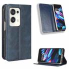 For OPPO Find N2 Magnetic Buckle Retro Texture Leather Phone Case(Blue) - 1