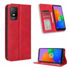 For TCL 403 Magnetic Buckle Retro Texture Leather Phone Case(Red) - 1
