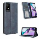 For TCL Ion X Magnetic Buckle Retro Texture Leather Phone Case(Blue) - 1