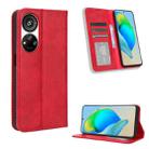 For ZTE Blade V40s Magnetic Buckle Retro Texture Leather Phone Case(Blue) - 1