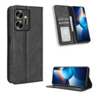 For Infinix Zero 20 X6821 Magnetic Buckle Retro Texture Leather Phone Case(Black) - 1