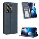 For Infinix Zero 20 X6821 Magnetic Buckle Retro Texture Leather Phone Case(Blue) - 1