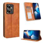 For Infinix Zero 20 X6821 Magnetic Buckle Retro Texture Leather Phone Case(Brown) - 1