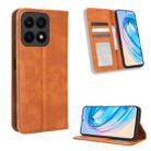 For Honor X8a Magnetic Buckle Retro Texture Leather Phone Case(Brown) - 1