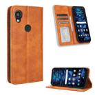 For Kyocera Digno SX3 KYG02 Magnetic Buckle Retro Texture Leather Phone Case(Brown) - 1