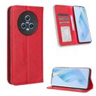 For Honor Magic5 Magnetic Buckle Retro Texture Leather Phone Case(Red) - 1