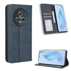 For Honor Magic5 Magnetic Buckle Retro Texture Leather Phone Case(Blue) - 1