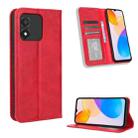 For Honor X5 Magnetic Buckle Retro Texture Leather Phone Case(Red) - 1