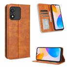 For Honor X5 Magnetic Buckle Retro Texture Leather Phone Case(Brown) - 1